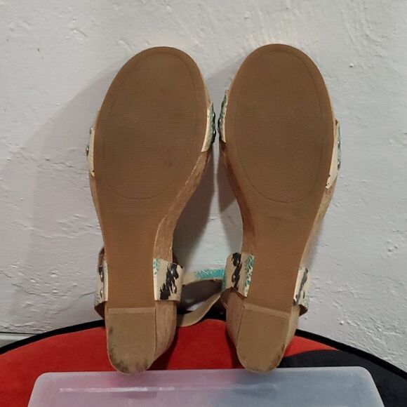 Lucky Genuine Leather McDowell Wedges in Snakeskin Size 8.5 - Picture 7 of 12